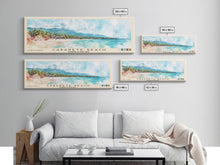 Load image into Gallery viewer, Cabarete Beach, Dominican Republic Watercolor Print, Vacation Gift, Dominican Republic Wall Art, Beach Painting, Beach Decor, Large Wall Art, Wood Frame Art
