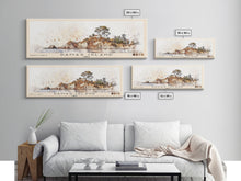 Load image into Gallery viewer, Damas Island, Chile Watercolor Beach Print, Vacation Gift, Chile Wall Art, Framed Canvas Print, Framed Beach Painting
