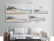 Load image into Gallery viewer, Dover Beach, Barbados Watercolor Beach Print, Vacation Gift, Barbados Wall Art, Framed Canvas Print, Framed Beach Painting
