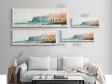 Load image into Gallery viewer, Easter Island, Chile Watercolor Beach Print, Vacation Gift, Chile Wall Art, Beach Painting, Beach Decor, Beach Painting
