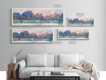 Load image into Gallery viewer, El Nido, Philippines Watercolor Beach Print, Vacation Gift, Philippines Wall Art, Framed Canvas Print, Framed Beach Painting
