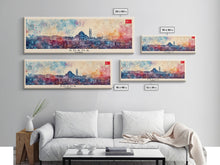 Carregar imagem no visualizador da galeria, Adana Turkey  Travel Art, City Art, Framed Canvas Print or Metal Wall Art, Europe Travel Poster, Panoramic Wall Art, Extra Wide Wall Art

