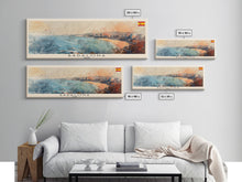 Carregar imagem no visualizador da galeria, Badalona Spain Travel Print Wall Art, Panoramic City Art, Travel Art, Wall Decor, Vacation Gift, Framed Canvas Print Or Metal Art
