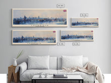 Carregar imagem no visualizador da galeria, Cambridge United Kingdom Travel Print Wall Art, Panoramic City Art, Travel Art, Wall Decor, Vacation Gift, Framed Canvas Print Or Metal Art

