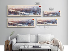 Load image into Gallery viewer, Duisburg Germany  Wall Art, Panoramic Travel Poster, Panoramic Framed Canvas Print, City Wall Art, Wall Hanging Home Decor, Travel Art
