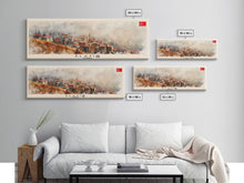 Load image into Gallery viewer, Elaz Turkey Wall Art, Panoramic Travel Poster, Panoramic Framed Canvas Print, City Wall Art, Wall Hanging Home Decor, Travel Art
