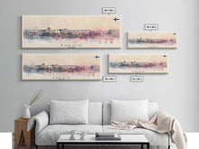 Load image into Gallery viewer, Espoo Finland Wall Art, Panoramic Travel Poster, Panoramic Framed Canvas Print, City Wall Art, Wall Hanging Home Decor, Travel Art
