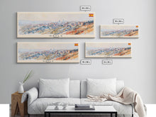 Load image into Gallery viewer, Gaziantep Turkey Wall Art, Panoramic Travel Poster, Panoramic Framed Canvas Print, City Wall Art, Wall Hanging Home Decor, Travel Art
