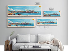 Carregar imagem no visualizador da galeria, A Coruńa Spain Travel Art, City Art, Framed Canvas Print or Metal Wall Art, Europe Travel Poster, Panoramic Wall Art, Extra Wide Wall Art
