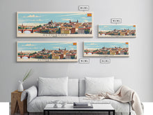 Carregar imagem no visualizador da galeria, Alcorcón Spain Panoramic Travel Poster, Framed Canvas Print or Metal Wall Art, Travel Art, Home Decor, Panoramic Painting, Midcentury Art
