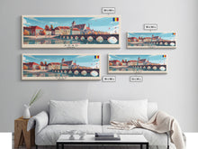 Carregar imagem no visualizador da galeria, Arad Romania Travel Art, City Art, Framed Canvas Print or Metal Wall Art, Europe Travel Poster, Panoramic Wall Art, Extra Wide Wall Art

