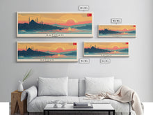 Load image into Gallery viewer, Batman TurkeyPanoramic Travel Poster, Framed Canvas Print or Metal Wall Art, Travel Art, Home Decor, Panoramic Painting, Midcentury Art
