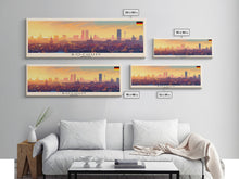 Load image into Gallery viewer, Bochum Germany Panoramic Travel Poster, Framed Canvas Print or Metal Wall Art, Travel Art, Home Decor, Panoramic Painting, Midcentury Art
