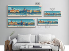 Carregar imagem no visualizador da galeria, Budapest Hungary Travel Art, City Art, Framed Canvas Print or Metal Wall Art, Europe Travel Poster, Panoramic Wall Art, Extra Wide Wall Art
