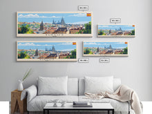 Carregar imagem no visualizador da galeria, Burgos Spain Wall Art, Panoramic Travel Poster, Panoramic Framed Canvas Print, City Wall Art, Wall Hanging Home Decor, Travel Art
