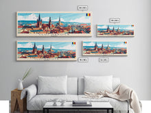 Load image into Gallery viewer, Cluj Napoca Romania Travel Print Wall Art, Panoramic City Art, Travel Art, Wall Decor, Vacation Gift, Framed Canvas Print Or Metal Art
