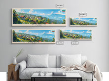 Load image into Gallery viewer, Dobrich Bulgaria Travel Art, City Art, Framed Canvas Print or Metal Wall Art, Europe Travel Poster, Panoramic Wall Art, Extra Wide Wall Art
