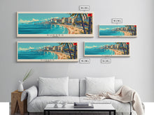 Load image into Gallery viewer, Durres Albania Travel Print Wall Art, Panoramic City Art, Travel Art, Wall Decor, Vacation Gift, Framed Canvas Print Or Metal Art

