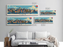 Load image into Gallery viewer, Elazig Turkey Wall Art, Panoramic Travel Poster, Panoramic Framed Canvas Print, City Wall Art, Wall Hanging Home Decor, Travel Art

