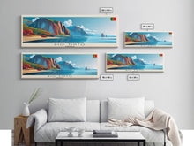 Load image into Gallery viewer, Rio Tinto Panoramic Travel Poster, Framed Canvas Print or Metal Wall Art, Travel Art, Home Decor, Panoramic Painting, Midcentury Art
