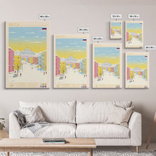 Load image into Gallery viewer, Yakutsk Russia Travel Poster Framed Canvas Print, Midcentury Modern Art, Pop Art Wall Decor, Living Room Art, Home Decoration
