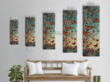 Load image into Gallery viewer, Framed Canvas Monarch Butterfly Painting, Vertical Framed Wall Art, Natured Art Print for Living Room, Housewarming Gift, Butterfly Art
