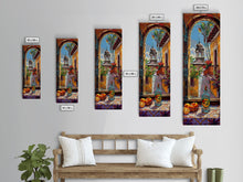 Load image into Gallery viewer, Framed and Printed Vertical Rustic Still Life Printed Canvas, Textured Canvas Painting, Spanish Style Kitchen Art, Abstract Modern Wall Art
