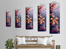 Load image into Gallery viewer, Ethereal Autumn Ginkgo Leaves Skinny Art Tall Art Japanese Ukiyo-e Inspired Botanical Framed Canvas Print
