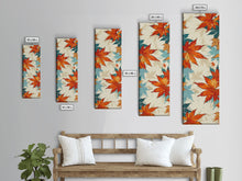 Load image into Gallery viewer, Japanese Autumn Leaves Canvas Print In Ukiyo-e Style, Traditional Woodblock Art, Framed Canvas Print, Tall Skinny Japanese Wall Art, Ready To Hang
