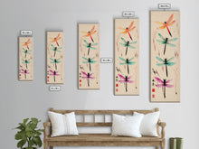 Load image into Gallery viewer, Dragonflies In Flight With Delicate Details Japanese Style Framed Canvas Print, Wall Art Ready To Hang For Nature Lovers
