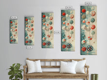 Load image into Gallery viewer, Skinny Art, Japanese Style Art, Hanging Lanterns Wood Block Print Framed Canvas Print Tall Art Ukiyo-e Art
