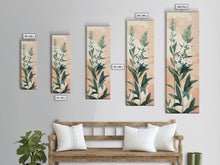 Load image into Gallery viewer, Elegant White Flowers On Tall Stems With Soft Background For Modern Wall Art Decor Ukiyo-e Japanese Style Art Framed Canvas Print
