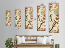 Cargar imagen en el visor de la galería, Charming Small Birds On Autumn Branches For Cozy Fall-Themed Wall Art Japanese Style Framed Canvas Print
