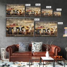 Load image into Gallery viewer, Cows and Sheep on the Farm | Framed Wall Art | Kitchen Decor | Minimalist Living Room Art | Country Art | Farmhouse Above Sofa Wall Art
