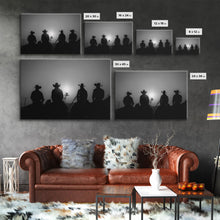 Load image into Gallery viewer, Cowboy Prints Framed Wall Art, Western Decor, Black and White Photography, Western Decor, Wild West Art, Cowboy Art, Wild West Art Print
