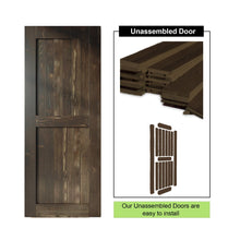 Load image into Gallery viewer, Finished &amp; Unassembled Single Barn Door with Hardware Kit (H Design)
