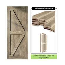 Load image into Gallery viewer, Finished &amp; Unassembled Single Barn Door with Hardware Kit (Arrow Design)
