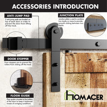 Load image into Gallery viewer, Non-Bypass Sliding Barn Door Hardware Kit - Straight Design Roller
