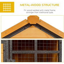 Load image into Gallery viewer, 2-Level Rabbit Hutch Bunny House with Weatherproof Asphalt Roof, Removable Tray and Ramp for Outdoor
