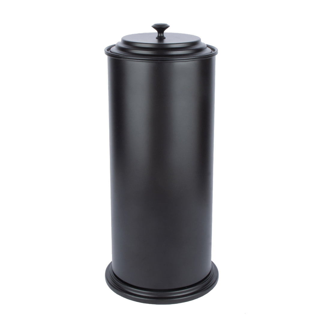 Freestanding Extra Large Toilet Paper Holder (Matte Black Finish)