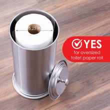 Load image into Gallery viewer, Freestanding Extra Large Toilet Paper Holder  (Stainless Steel Finish)
