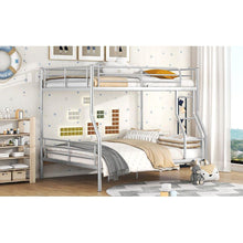 Load image into Gallery viewer, Full XL Over Queen Metal Bunk Bed, Sliver
