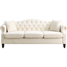 Carregar imagem no visualizador da galeria, 3-seater + 3-seater Combination sofa.Beige Velvet W834S00065
