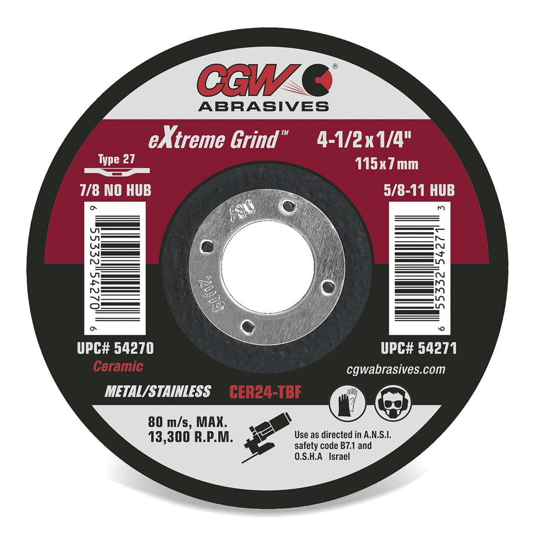 CGW Abrasives eXtreme Grind Grinding Wheels
