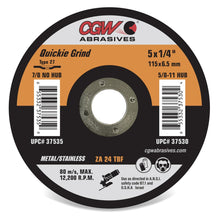Cargar imagen en el visor de la galería, CGW Abrasives Quickie Grind Zirconia 1/4&quot; Griding Wheels
