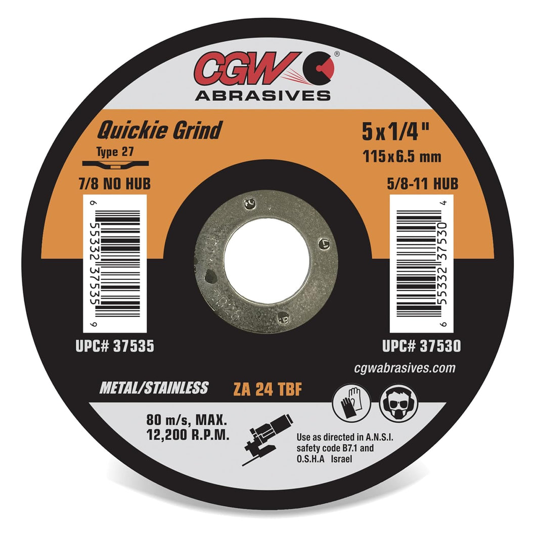 CGW Abrasives Quickie Grind Zirconia 1/4