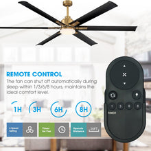 Cargar imagen en el visor de la galería, 72&quot; Bankston Modern DC Motor Downrod Mount Reversible Ceiling Fan with Lighting and Remote Control
