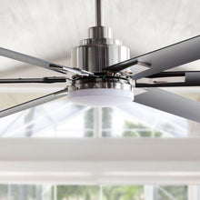 Cargar imagen en el visor de la galería, 72&quot; Bankston Modern DC Motor Downrod Mount Reversible Ceiling Fan with Lighting and Remote Control
