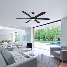 Cargar imagen en el visor de la galería, 72&quot; Jaydn Farmhouse Satin Nickel DC Motor Downrod Mount Reversible Ceiling Fan with Lighting and Remote Control
