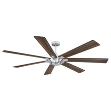 Cargar imagen en el visor de la galería, 72&quot; Farmhouse DC Motor Brushed Nickel Downrod Mount Reversible Ceiling Fan with Remote Control
